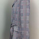 Nygard Plaid Double Breasted Long Jacket Medium Blue Photo 6