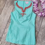 Lilly Pulitzer turquoise and coral embellished sz0 Photo 0