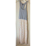 Victoria's Secret  Grey Tank Racerback Maxi Dress sz S peach floral skirt Photo 3