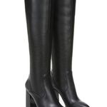 Franco Sarto Franco Katherine Wide Calf black leather Knee High block heel Boot Photo 0