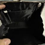 Evening Handbag Purse Black Silver Cocktail Clutch Convertbl Hard‎ case 6” x7” Photo 7