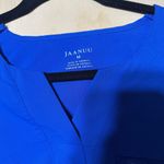 Jaanuu  Women’s 4-Pocket V-Neck Scrub Top Blue – Size M Photo 2