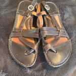 Born Brown Womens Size 9 Leather Thong Sandals Strappy Comfort Casual Shoes Photo 4