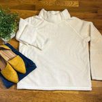 st. john's bay St John’s Bay White High Neck Textured Pullover Sweater Sweatshirt Womens Medium Photo 0