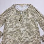 Michael Kors MICHAEL Chiffon Printed Zipper Blouse Photo 3