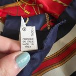 Nicole De Beauvoir Paris Equestrian Scarf Square Red Navy gold Horse 30x30 Photo 7