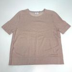 Akris Punto Lurex Knit Short Sleeve Metallic Rose, Blush Knit Top 10 Photo 1