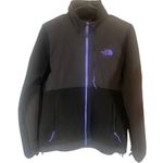 The North Face Black & Purple Polartec Denali Jacket Women Sz S Photo 0