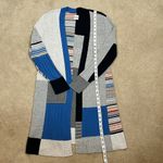 Nic+Zoe  Long Line Open Front Patchwork Quilt Longsleeve Cardigan Women Medium Photo 2