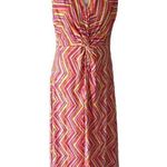 Soft Surroundings  NWT Giselli Dress Sleeveless V-Neck Chevron Zigzag Size M Photo 0