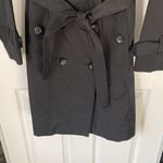 London Fog Black DOUBLE BREASTED HOODED TRENCH COAT WITH WAIST BELT Photo 5