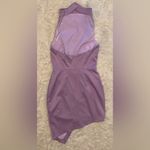 Elliatt NWOT Camo Asymmetric Satin Cocktail Dress in Lavender Sz M Photo 5