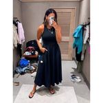 Zella Effortless Cutout Back Hybrid Dress in Black Size Large Photo 1