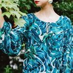 Anthropologie NWT $188  Chloe Oliver Parterre Swing Knee Length Dress S Photo 4