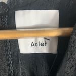 ACLER Whitland Black asymmetrical V neck midi Dress US 2 Photo 5