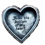 Vtg Torino Floral Pin Brooch Heart Trinket Box 1" Bloomcore Gray Photo 5