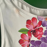 Lands' End  Tankini Swim‎ Top Suit Size 6 EUC Floral White Photo 1