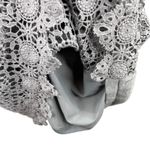 Sundance  Lovely Day Sweater Dress Medium Gray Lace Crochet Photo 4