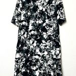Essentiel Antwerp Short Sleeve Black White Abstract Flare Bottom Dress Size 8 Photo 1