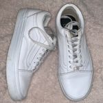Vans  white leather sneaker unisex woman size 6.5 men size 5 Photo 0