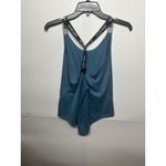 Nike  Dri Fit Criss Cross Just Do It Workout Running Tank Top Size Small Blue Photo 3