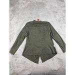 NWT V Cristina Olive Green Floral Embroidered‎ Open Front Faux Suede Jacket M Size M Photo 7