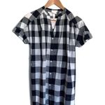 Isabel Maternity NWT  Dolman Shirt Navy Gingham Photo 2