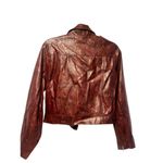 Wild Fern size medium distressed faux leather red Moto jacket Photo 1