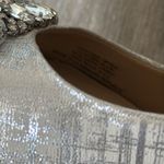 Antonio Melani  Rhinestone Jeweled Wedge Heels 7 Silver‎ Peep Toe Photo 9