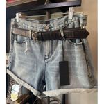 RTA Pierce Belted Denim Short Clean Blue Womens Size 26 Photo 6
