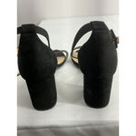 CL by Laundry Womans Sandals 10 M Black Ankle Strap Open Toe Block Heel Photo 4