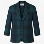 Pendleton 80s Vintage  Black Watch Green Navy Plaid Wool Deadstock Blazer Size 12 Photo 0