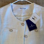 Hello Fashion White Short Sleeve Jacket with pearl button accents Photo 1