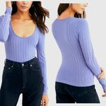 Free People Lucky You Layering Scoop Neck Top Blue M/L Photo 1