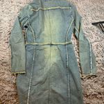 Younique Vintage Y2K faded distressed western button down sparkly denim dress sz S Photo 1