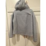 Under Armour Womens Hoodie XL Gray Sherpa Fleece Pullover Drawstring Cozy Warm Photo 3