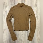 American Eagle Long-Sleeve Cropped Hey Baby Mock Neck Tee Photo 1