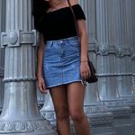 Denim mini skirt White Photo 1