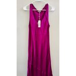 NWT Gold Hawk Chris Bias Tank Silk Maxi Dress Fuchsia Pink Size Small Lace Trim Photo 5