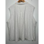 The Limited  Womens 3X Tank Top Collared Cotton Blend Lace Floral Sleeveless Whit Photo 10