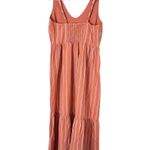 Pact Canopy Linen Organic Cotton Easy Tank Midi Dress Hermosa Stripe Orange S Photo 6