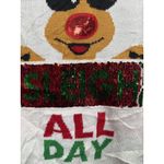 No Boundaries  Sweater Womens Large Reindeer Christmas Ugly Holiday Pullover Fun Photo 1