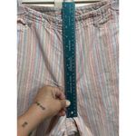 Liz Claiborne First Issue  Striped Cotton Crop Pants‎ Capri Size 12 Zip Pockets Photo 3