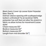 Time & Tru Black Swim Coverup Size XL 16-18 Womens Loose Style Polyester New Photo 5