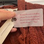 Anthropologie Rosie Neira Dark Rust Open Ruffle Cardigan, NWT Photo 3