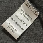 BE.A medium charcoal solid casual draped lightweight blazer top 3/4 ruched sleev Black Photo 6