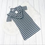 ZARA  Striped Ruffle Trim Knit‎ Dress Size Medium Photo 2