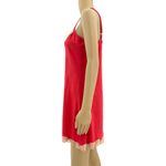 L.A. Intimates LARGE VINTAGE 90s Coral Orange Lace Mini Slip Dress Photo 2