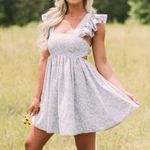 These Three Boutique Periwinkle Flutter Sleeve Dress Photo 0