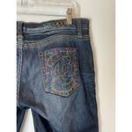 COOGI  Blue Medium Wash Distressed Rhinestone‎ Accent Straight Leg Jeans 11/12 Photo 6